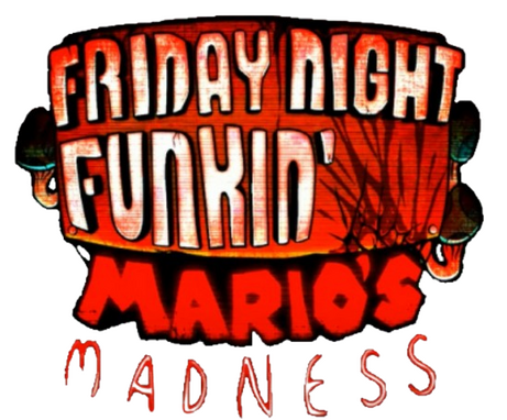 The logo for the Friday Night Funkin mod "Mario's Madness".
